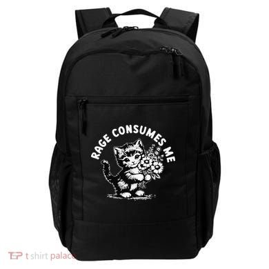 Rage Consumes Me Weirdcore Funny Hilarious Kitten Meme Backpack