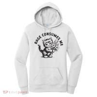 Rage Consumes Me Weirdcore Funny Hilarious Kitten Meme Women's Hoodie thumb 0