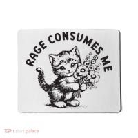Rage Consumes Me Weirdcore Funny Hilarious Kitten Meme Mousepad thumb 0