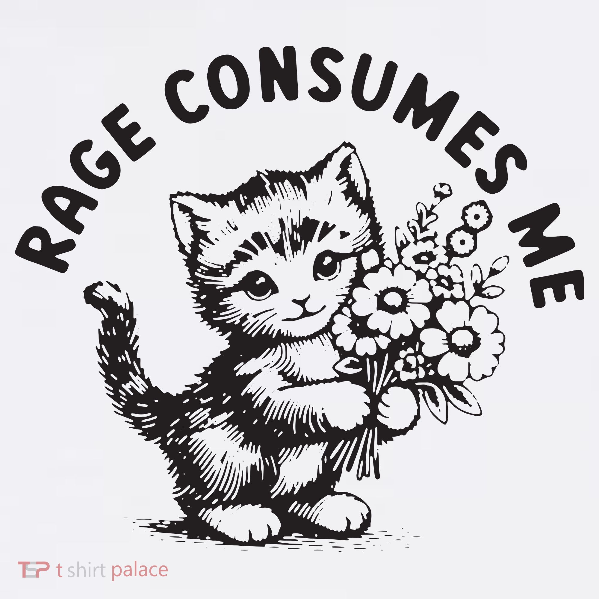 Rage Consumes Me Weirdcore Funny Hilarious Kitten Meme Mousepad
