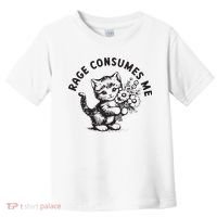 Rage Consumes Me Weirdcore Funny Hilarious Kitten Meme Toddler T-Shirt thumb 0