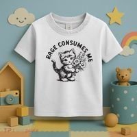 Rage Consumes Me Weirdcore Funny Hilarious Kitten Meme Toddler T-Shirt thumb 3
