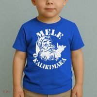 Retro Christmas Mele Kalikimaka Santa Claus Shaka Hawaii Toddler T-Shirt thumb 2