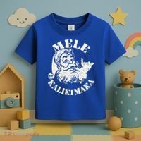 Retro Christmas Mele Kalikimaka Santa Claus Shaka Hawaii Toddler T-Shirt thumb 3
