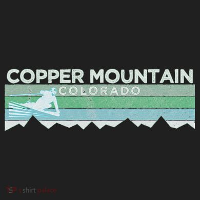Retro Copper Mountain Colorado Distressed Skiing Ladies Heavyweight Boxy Pullover Hoodie