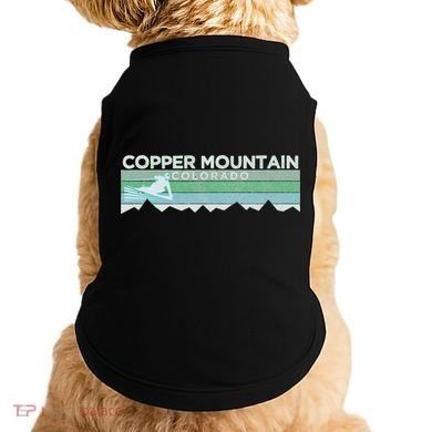 Retro Copper Mountain Colorado Distressed Skiing Doggie Tank
