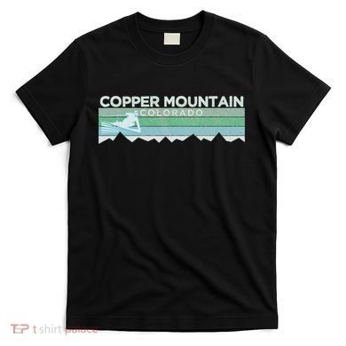 Retro Copper Mountain Colorado Distressed Skiing T-Shirt