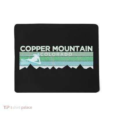 Retro Copper Mountain Colorado Distressed Skiing Mousepad