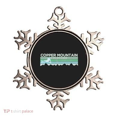 Retro Copper Mountain Colorado Distressed Skiing Ornament