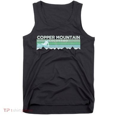 Retro Copper Mountain Colorado Distressed Skiing Tank Top