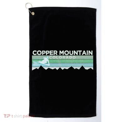 Retro Copper Mountain Colorado Distressed Skiing Golf Towel