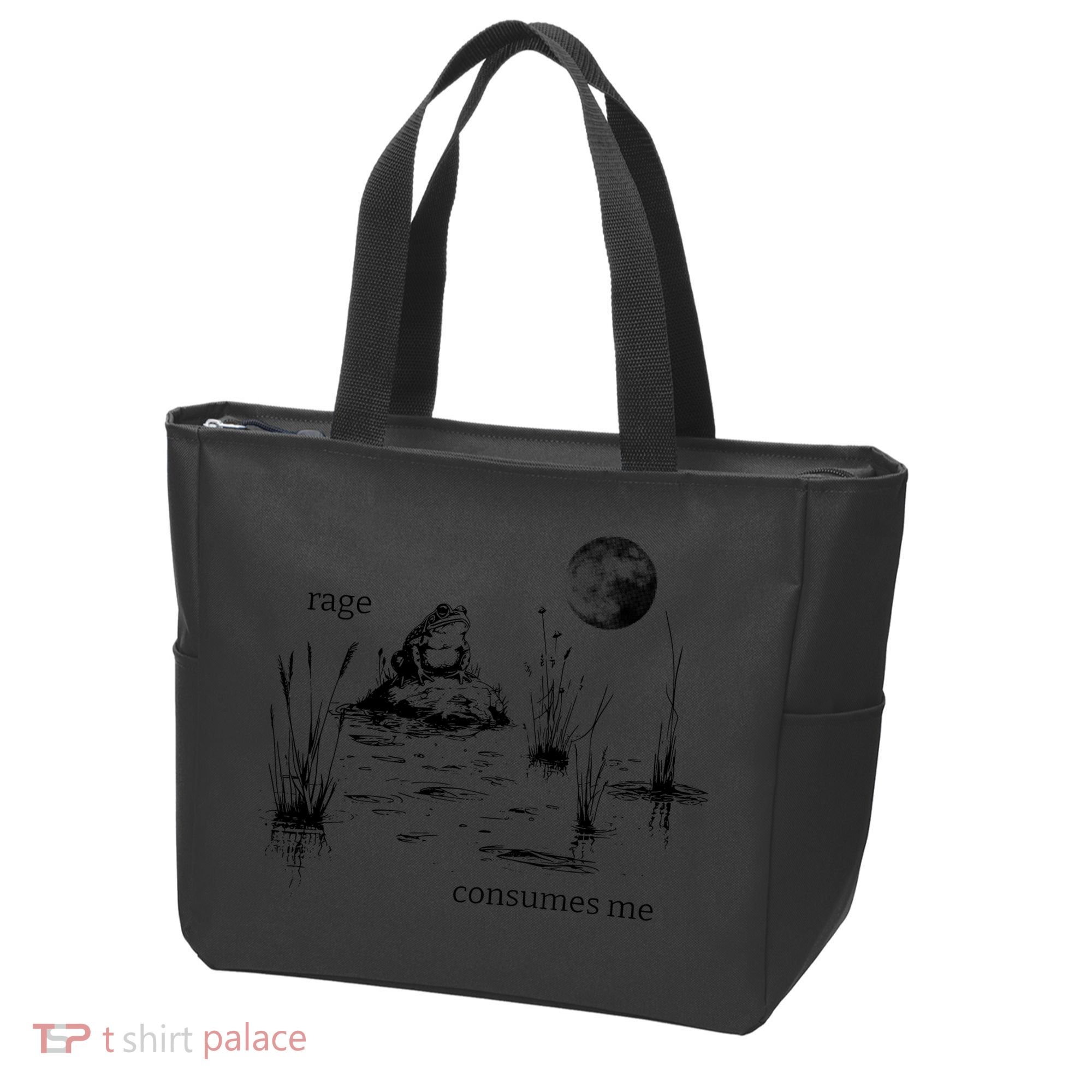 Rage Consumes Me Frog Funny Tote Bag