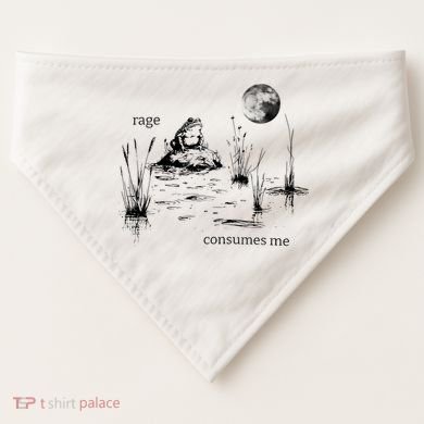 Rage Consumes Me Frog Funny USA-Made Doggie Bandana