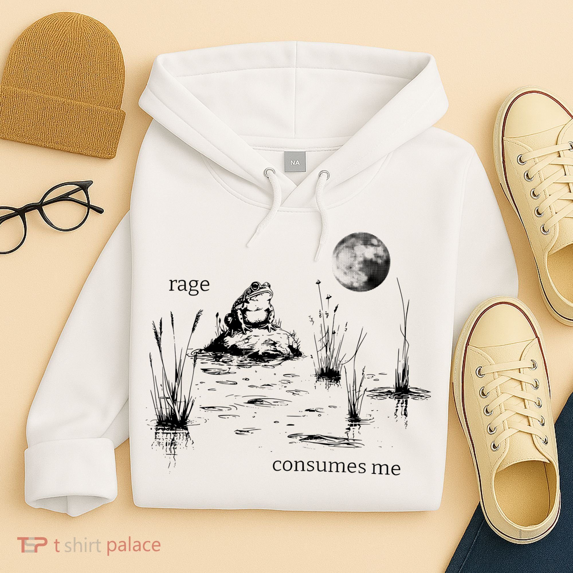 Rage Consumes Me Frog Funny Hoodie