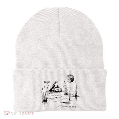 Rage Consumes Me Frog Funny Beanie