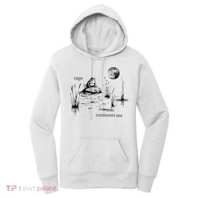 Rage Consumes Me Frog Funny Women's Hoodie