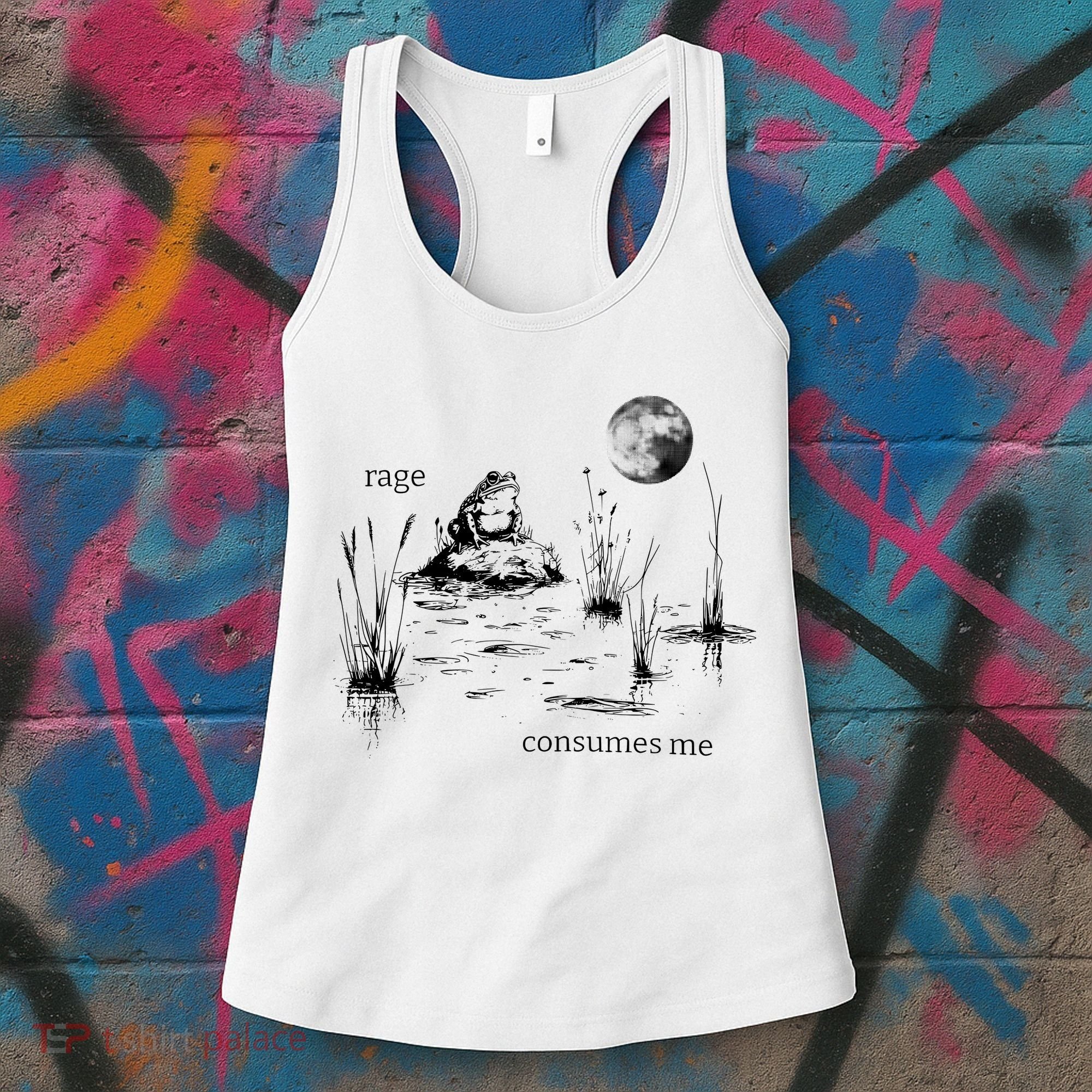 Rage Consumes Me Frog Funny Women's Tank Top