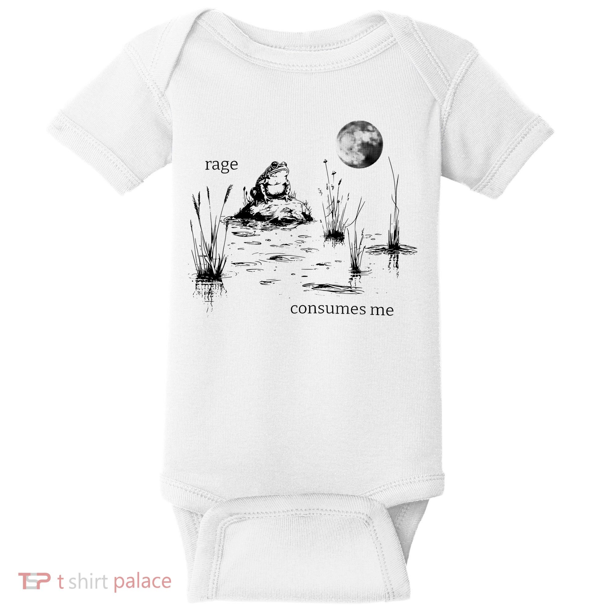Rage Consumes Me Frog Funny Baby Bodysuit
