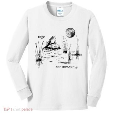Rage Consumes Me Frog Funny Kids Long Sleeve Shirt