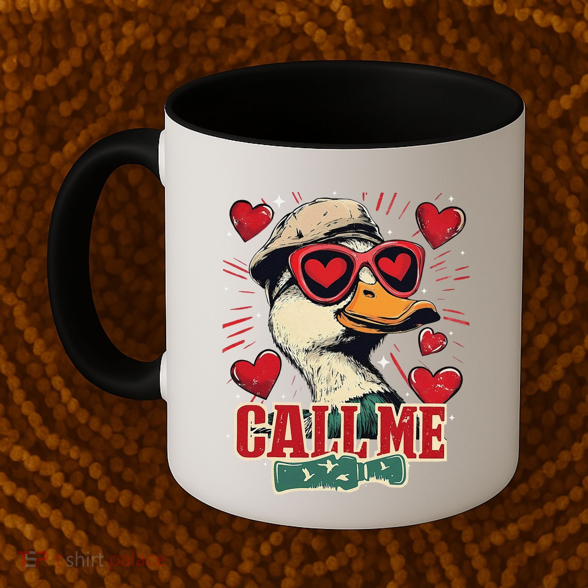 Retro Call Me Valentines Duck Hunting Southern Coffee Mug