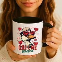 Retro Call Me Valentines Duck Hunting Southern Coffee Mug thumb 3