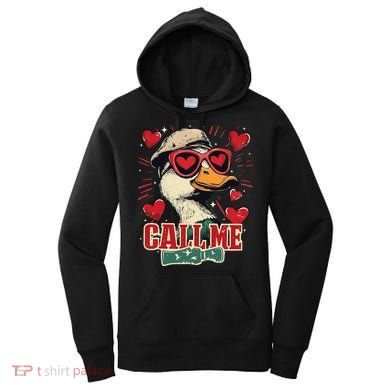 Retro Call Me Valentines Duck Hunting Southern Women's Hoodie