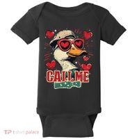 Retro Call Me Valentines Duck Hunting Southern Baby Bodysuit thumb 0