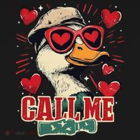 Retro Call Me Valentines Duck Hunting Southern Baby Bodysuit thumb 2