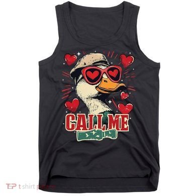 Retro Call Me Valentines Duck Hunting Southern Tank Top