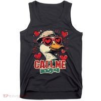 Retro Call Me Valentines Duck Hunting Southern Tank Top thumb 0