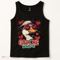 Retro Call Me Valentines Duck Hunting Southern Tank Top thumb 2