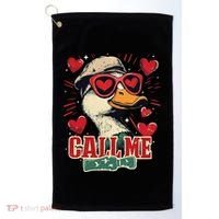 Retro Call Me Valentines Duck Hunting Southern Golf Towel thumb 0