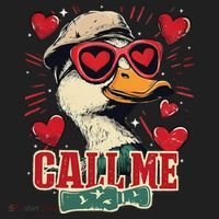 Retro Call Me Valentines Duck Hunting Southern Golf Towel thumb 3