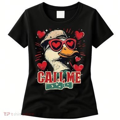 Retro Call Me Valentines Duck Hunting Southern Women's T-Shirt