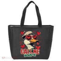 Retro Call Me Valentines Duck Hunting Southern Tote Bag thumb 0