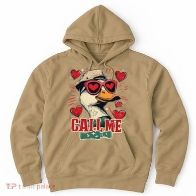 Retro Call Me Valentines Duck Hunting Southern Hoodie