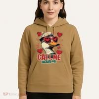 Retro Call Me Valentines Duck Hunting Southern Hoodie thumb 5