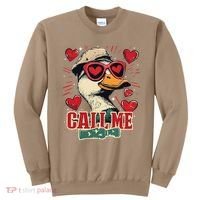 Retro Call Me Valentines Duck Hunting Southern Sweatshirt thumb 0