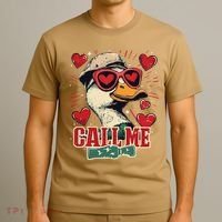 Retro Call Me Valentines Duck Hunting Southern T-Shirt thumb 3