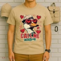Retro Call Me Valentines Duck Hunting Southern T-Shirt thumb 6