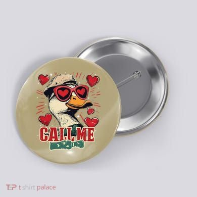 Retro Call Me Valentines Duck Hunting Southern Button