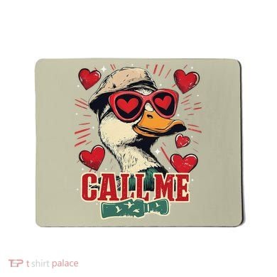 Retro Call Me Valentines Duck Hunting Southern Mousepad