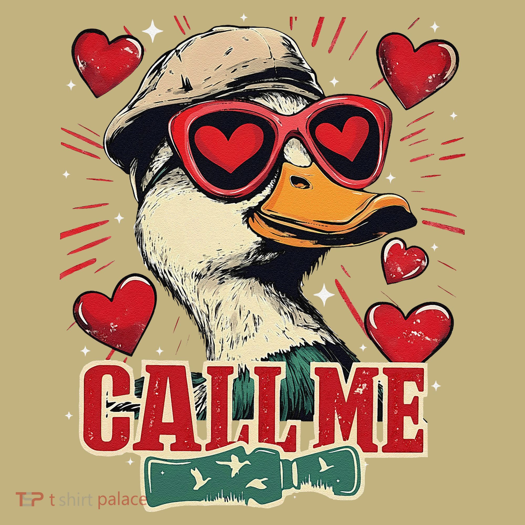 Retro Call Me Valentines Duck Hunting Southern Mousepad