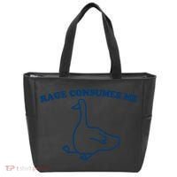 Rage Consumes Me Silly Goose – Funny Angry Goose Meme Tote Bag thumb 0