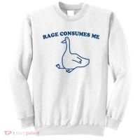 Rage Consumes Me Silly Goose – Funny Angry Goose Meme Sweatshirt thumb 0