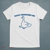 Rage Consumes Me Silly Goose – Funny Angry Goose Meme T-Shirt thumb 5