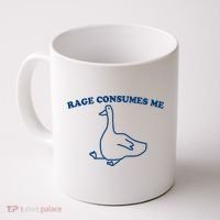 Rage Consumes Me Silly Goose – Funny Angry Goose Meme Coffee Mug thumb 0