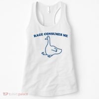 Rage Consumes Me Silly Goose – Funny Angry Goose Meme Women's Tank Top thumb 0