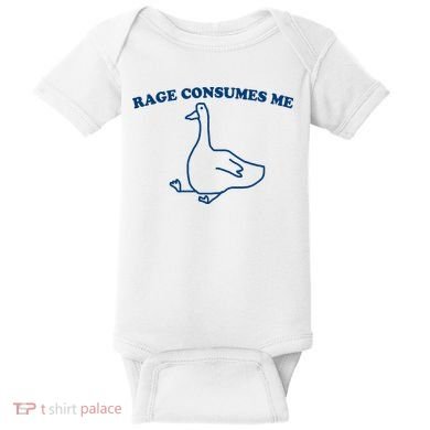 Rage Consumes Me Silly Goose – Funny Angry Goose Meme Baby Bodysuit
