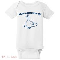Rage Consumes Me Silly Goose – Funny Angry Goose Meme Baby Bodysuit thumb 0